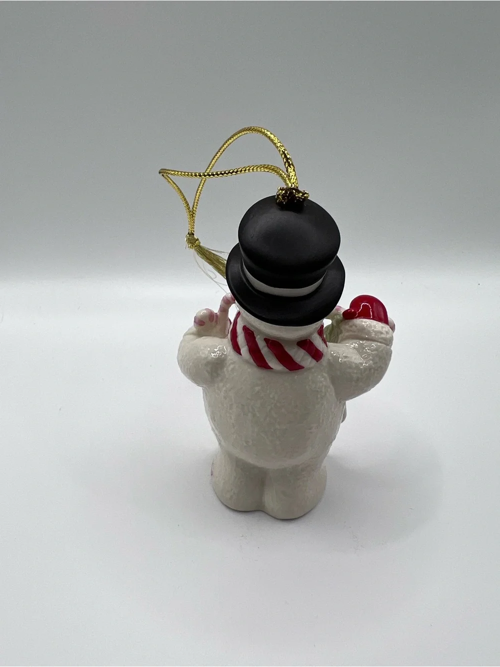 Lenox 2007 Annual Snowman Hanging Christmas Ornament White/Red/Gold 6599609